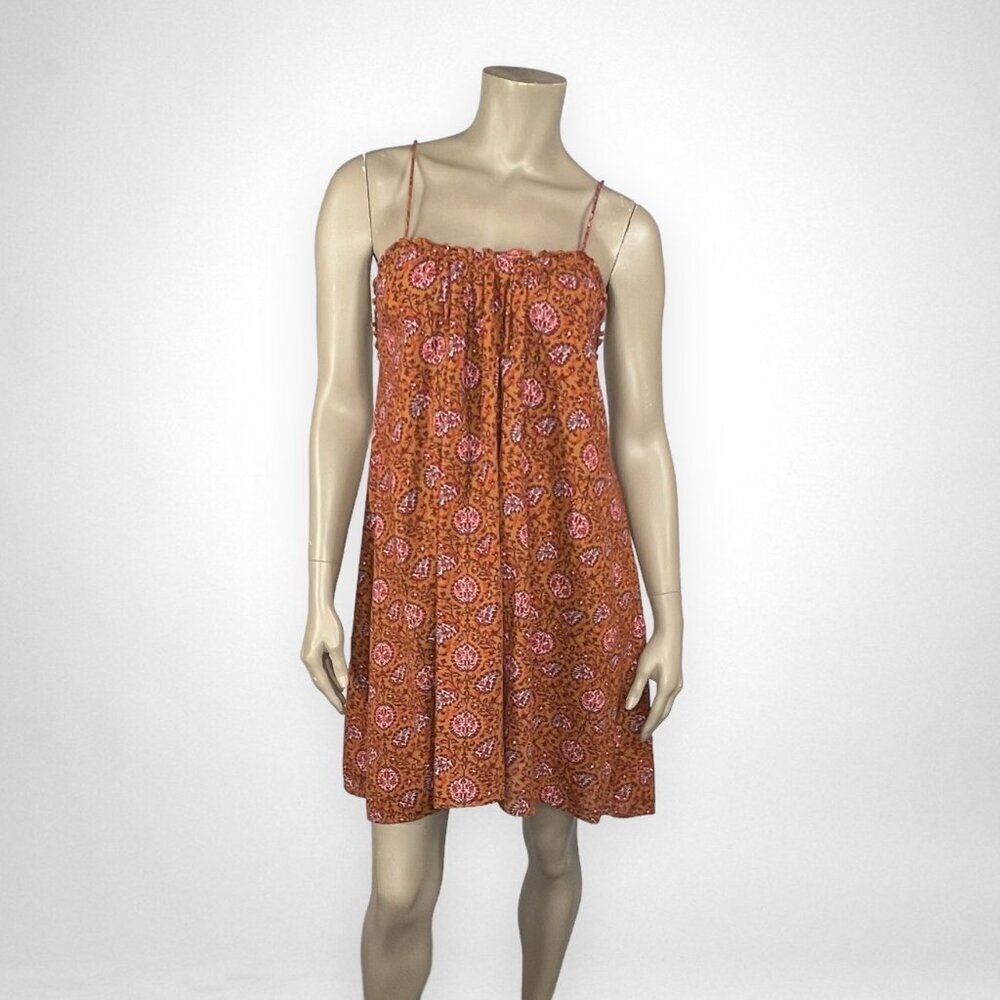 MADEWELL  XS Tulum ‎ Dress in Warm Paisley XS Sleeveless Summer Vacation